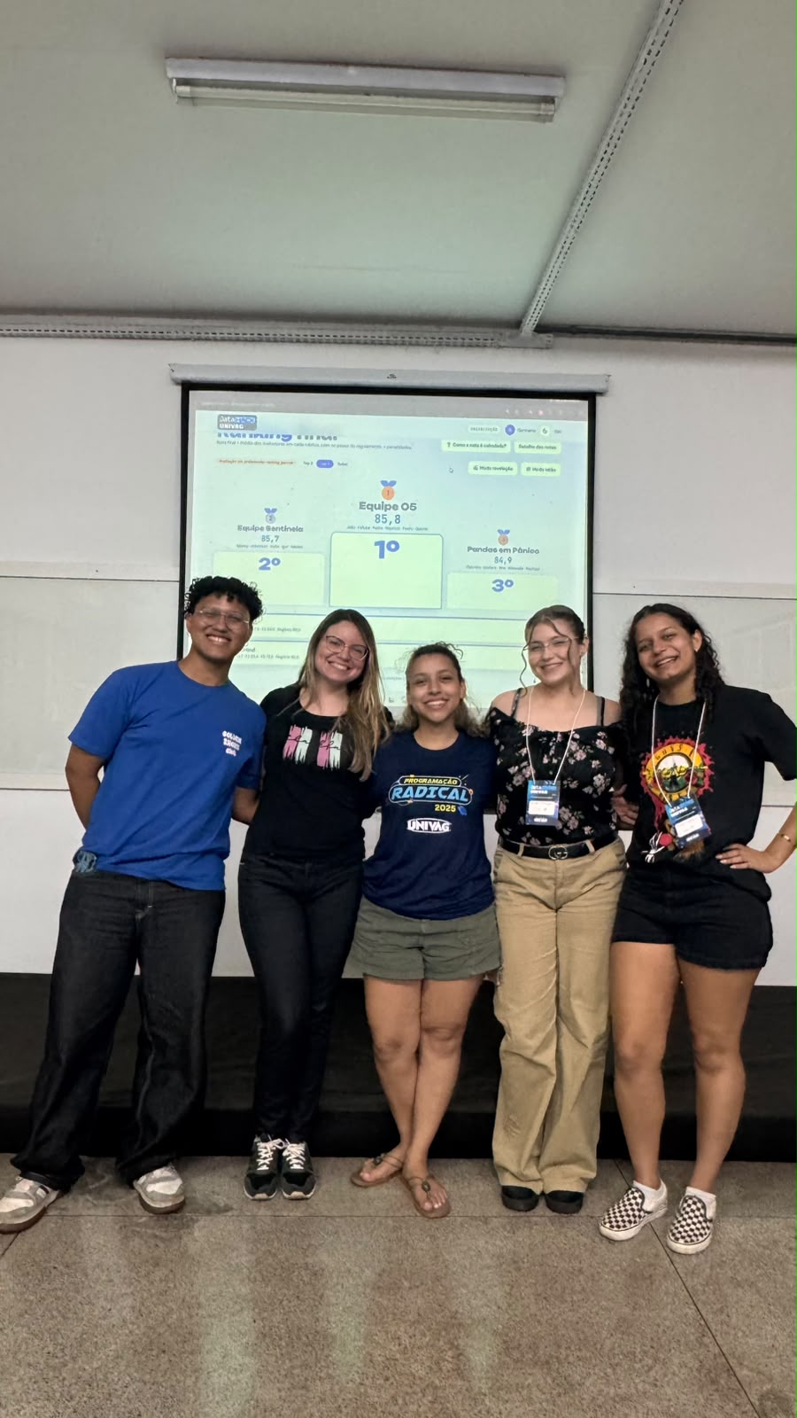 Equipe vencedora do 3º lugar no DATAHack UNIVAG 2026